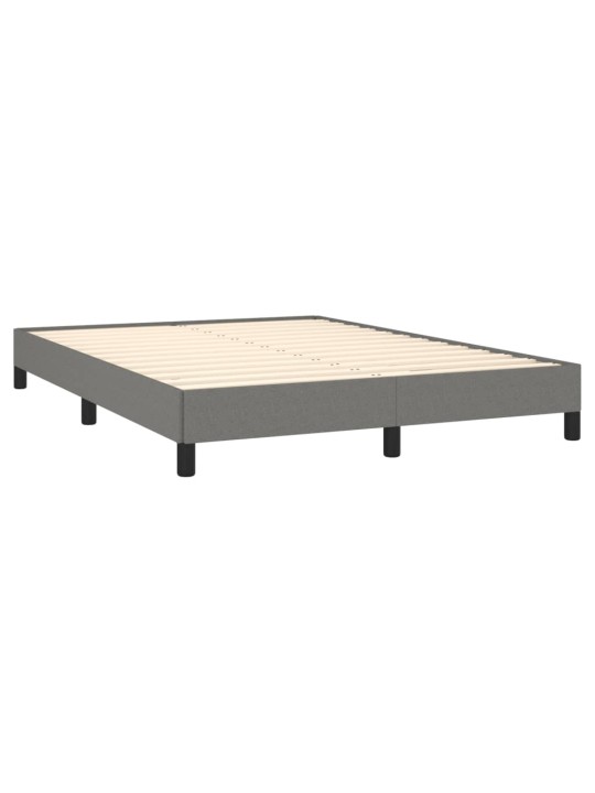 Box spring postel s matrací tmavě šedý 140 x 190 cm textil