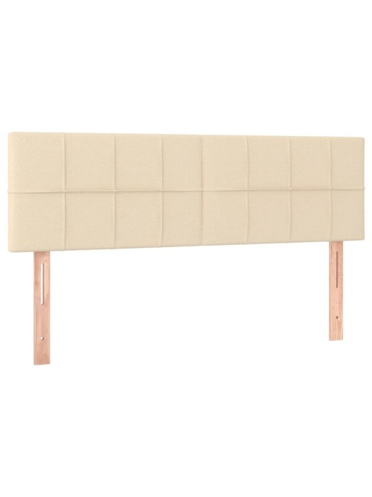 Box spring postel s matrací krémová 140x190 cm textil
