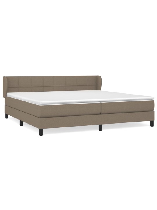 Box spring postel s matrací taupe 200x200 cm textil