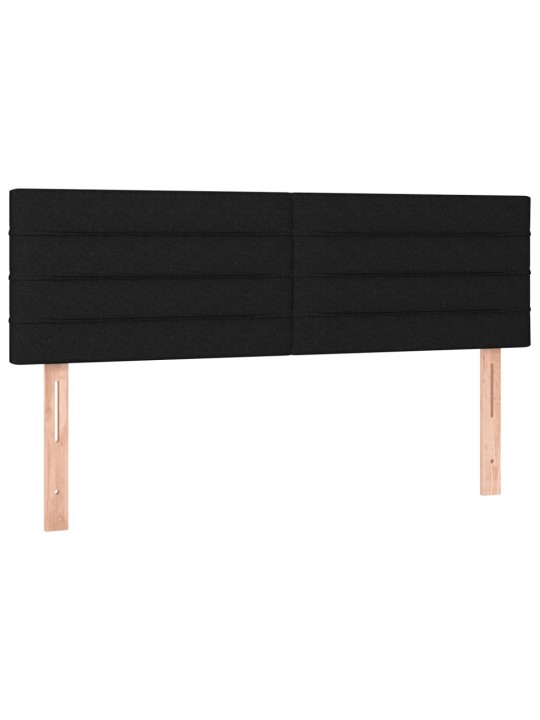 Box spring postel s matrací černá 140x200 cm textil