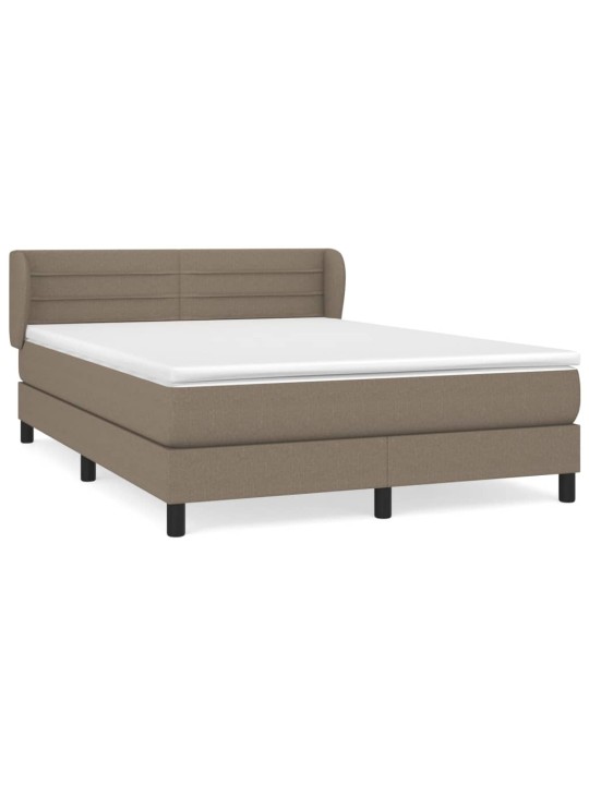 Box spring postel s matrací taupe 140x200 cm textil
