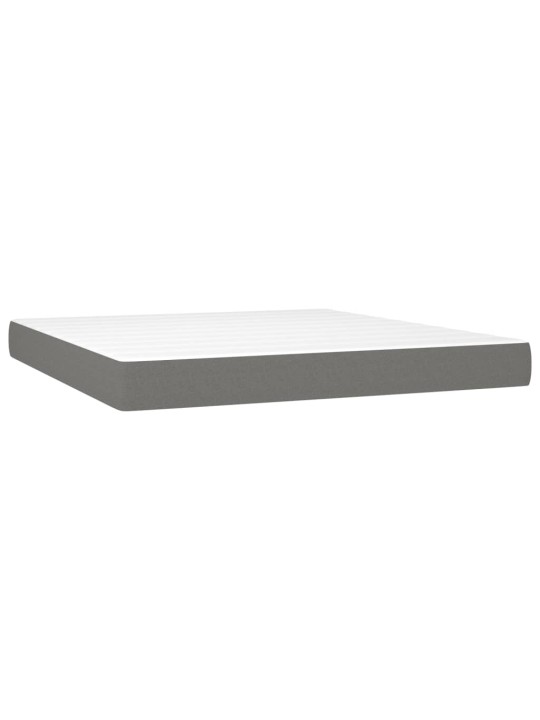 Box spring postel s matrací tmavě šedá 180x200 cm textil