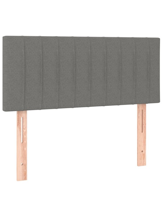 Box spring postel s matrací tmavě šedá 90x200 cm textil