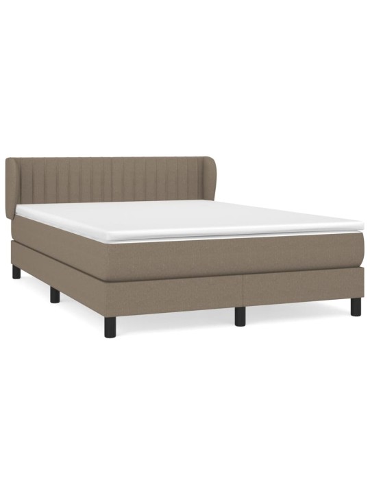 Box spring postel s matrací taupe 140x200 cm textil