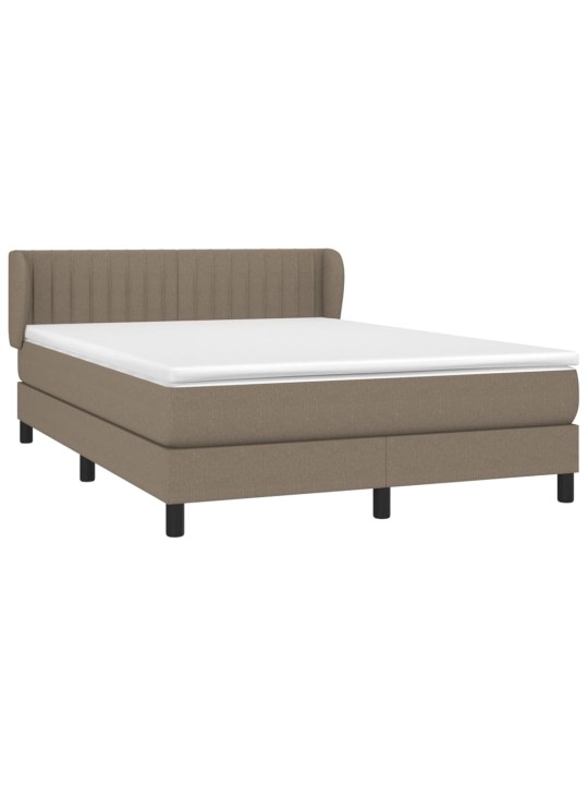 Box spring postel s matrací taupe 140x200 cm textil