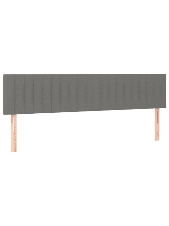 Box spring postel s matrací tmavě šedá 200x200 cm textil