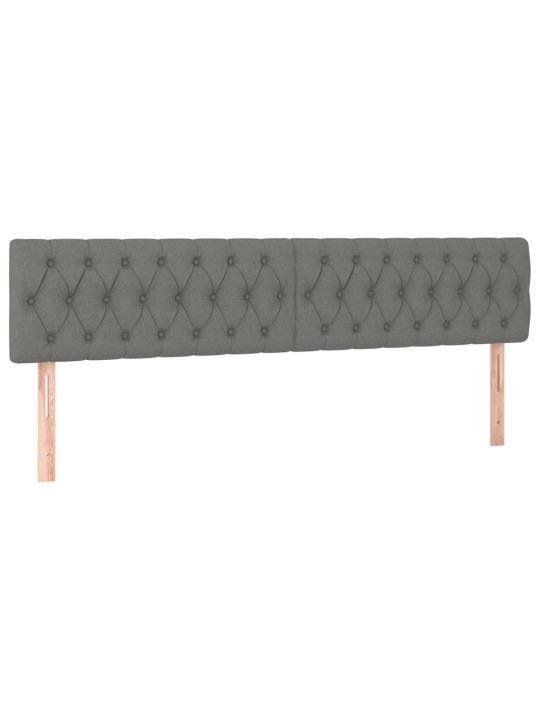 Box spring postel s matrací tmavě šedá 200x200 cm textil