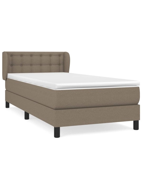 Box spring postel s matrací taupe 80x200 cm textil