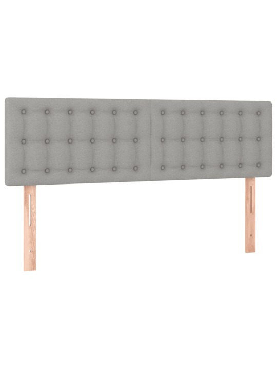 Box spring postel s matrací světle šedá 140 x 200 cm textil