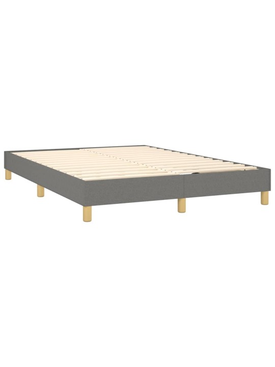 Box spring postel s matrací tmavě šedý 140 x 190 cm textil