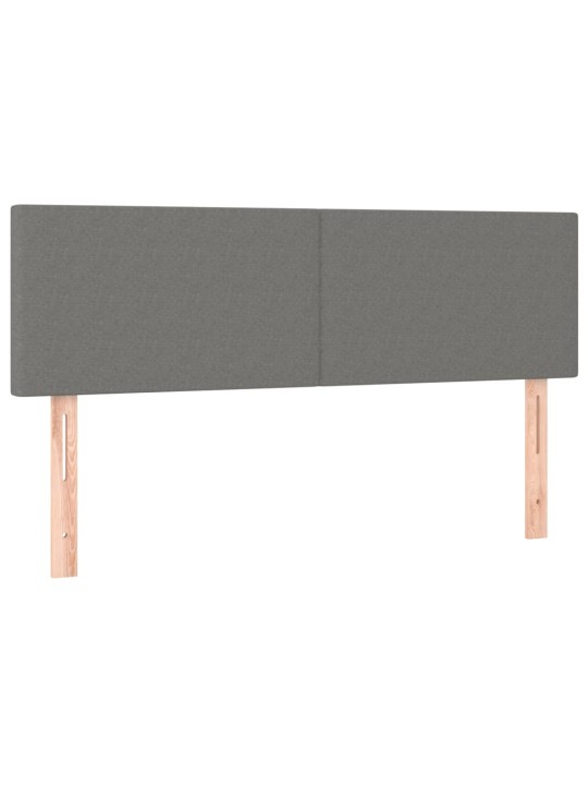 Box spring postel s matrací tmavě šedý 140 x 190 cm textil