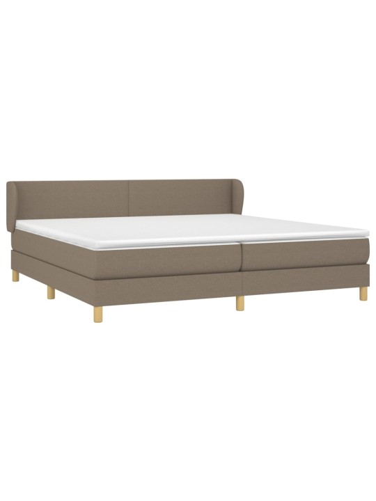 Box spring postel s matrací taupe 200x200 cm textil