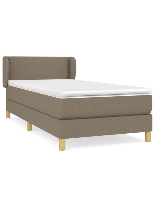 Box spring postel s matrací taupe 90x200 cm textil