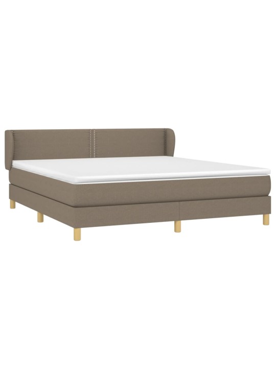 Box spring postel s matrací taupe 180x200 cm textil