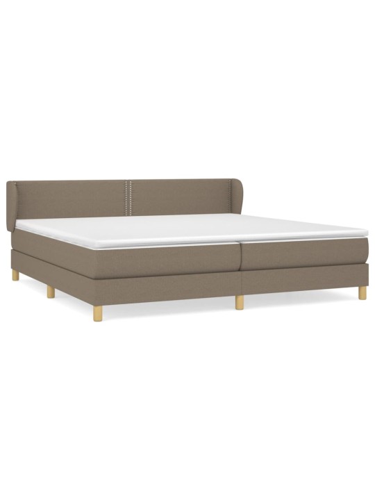 Box spring postel s matrací taupe 200x200 cm textil