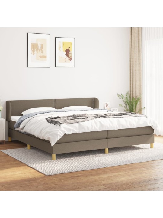 Box spring postel s matrací taupe 200x200 cm textil