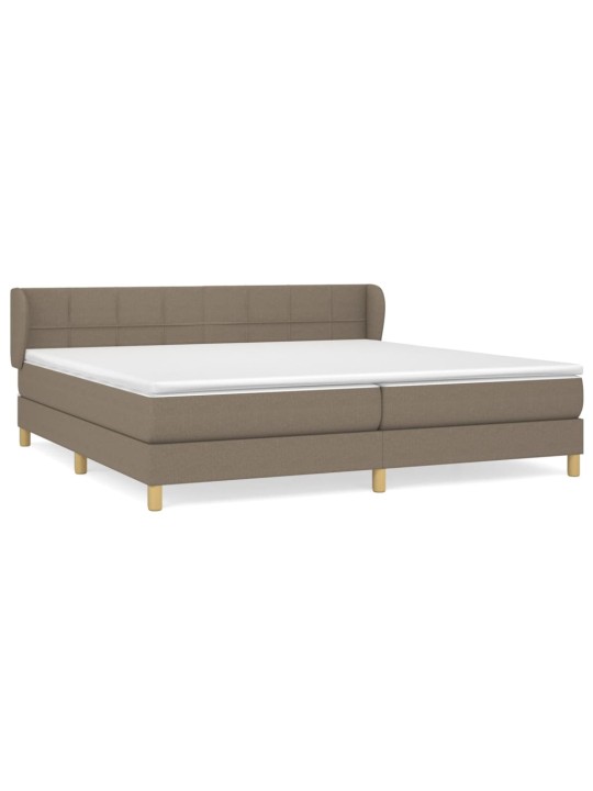Box spring postel s matrací taupe 200x200 cm textil