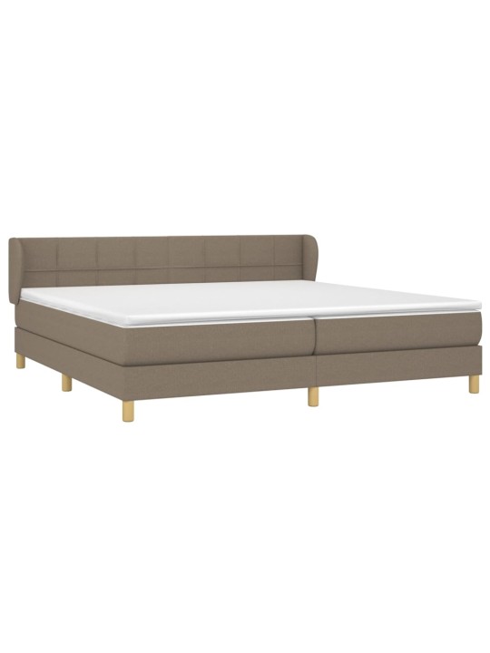 Box spring postel s matrací taupe 200x200 cm textil