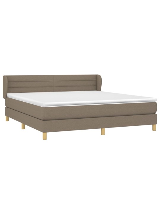 Box spring postel s matrací taupe 180x200 cm textil