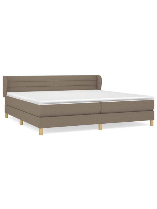 Box spring postel s matrací taupe 200x200 cm textil
