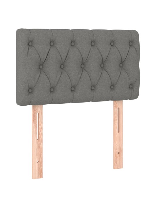 Box spring postel s matrací tmavě šedá 80 x 200 cm textil