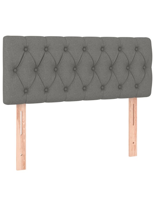 Box spring postel s matrací tmavě šedá 90x200 cm textil