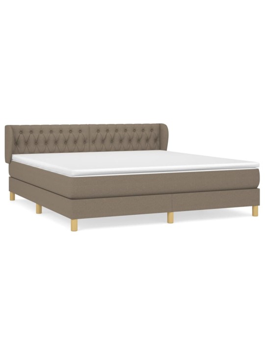 Box spring postel s matrací taupe 180x200 cm textil