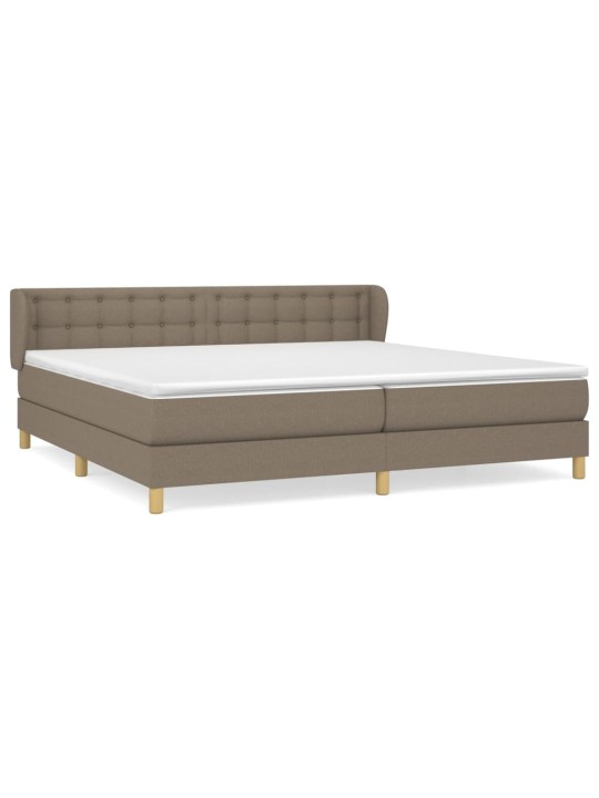 Box spring postel s matrací taupe 200x200 cm textil