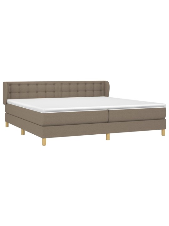 Box spring postel s matrací taupe 200x200 cm textil