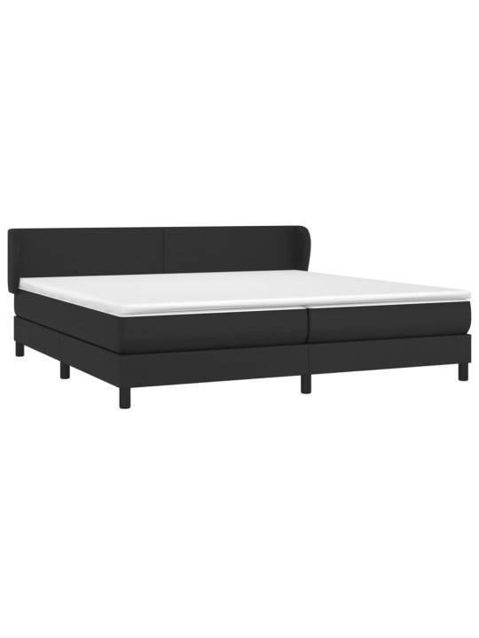 Box spring postel s matrací černá 200x200 cm umělá kůže