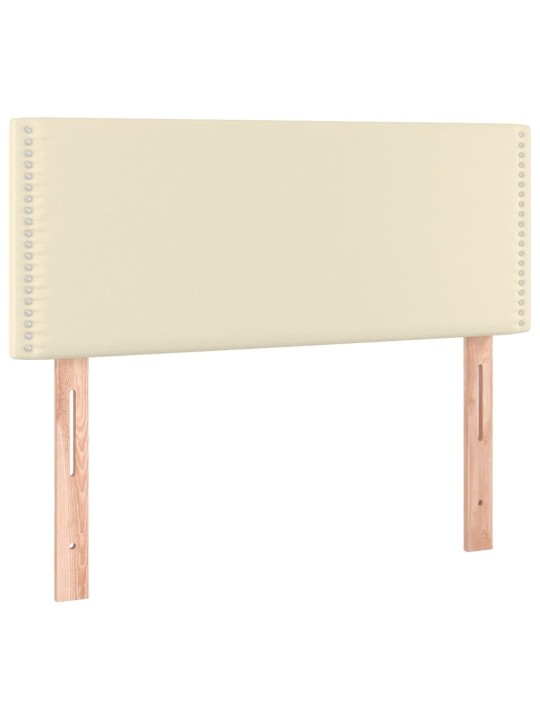 Box spring postel s matrací krémová 100x200 cm umělá kůže