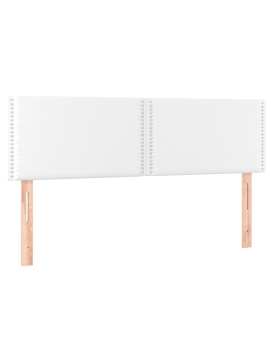 Box spring postel s matrací bílá 140 x 190 cm umělá kůže