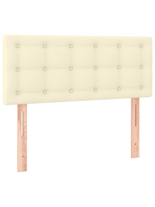 Box spring postel s matrací krémová 100x200 cm umělá kůže