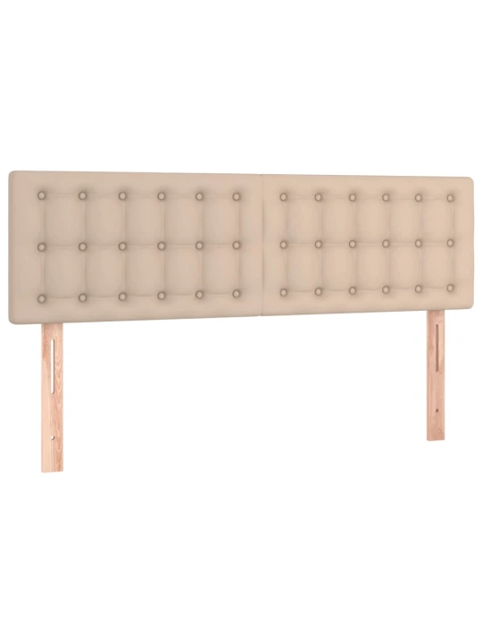 Box spring postel s matrací cappuccino 140x200 cm umělá kůže