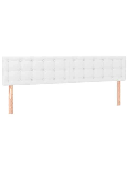 Box spring postel s matrací bílá 180x200 cm umělá kůže
