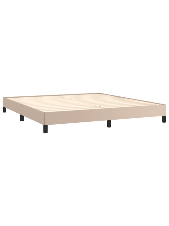 Box spring postel s matrací cappuccino 180 x 200 cm umělá kůže