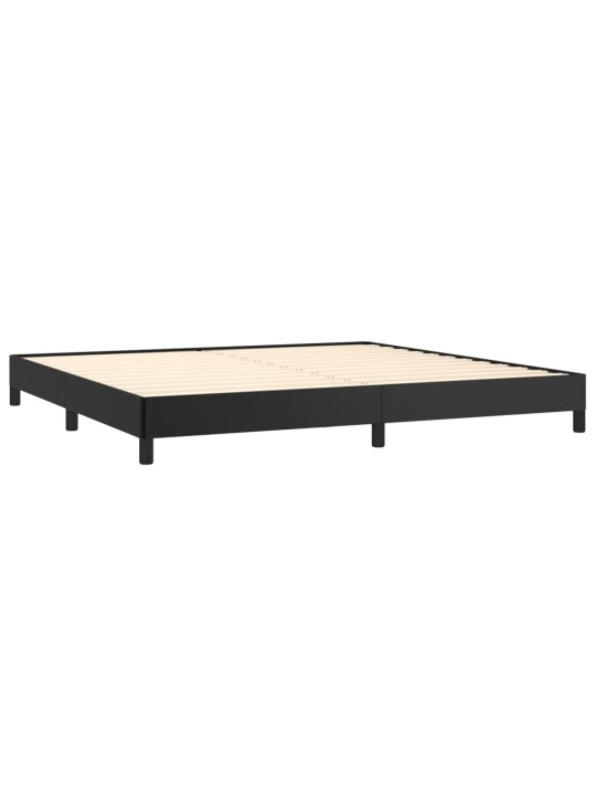 Box spring postel s matrací černá 200x200 cm umělá kůže