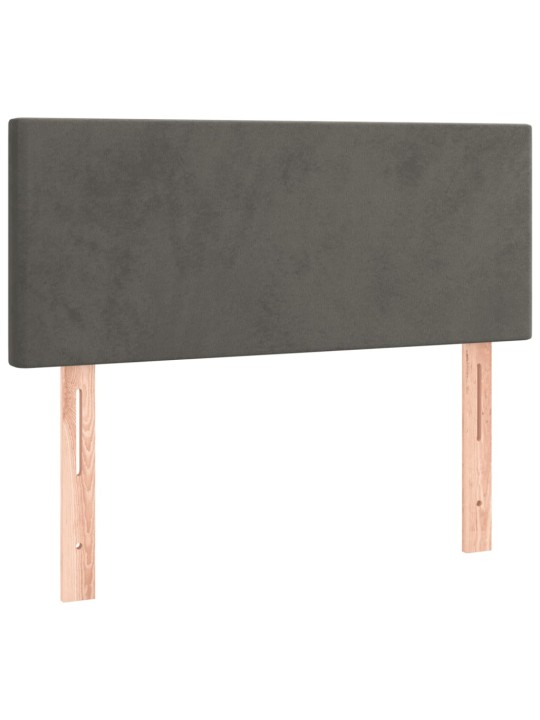 Box spring postel s matrací tmavě šedá 90x190 cm samet