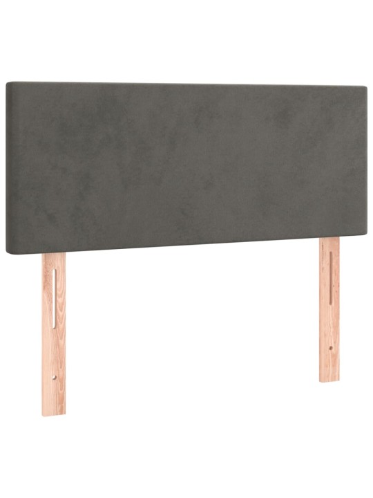 Box spring postel s matrací tmavě šedá 90x200 cm samet