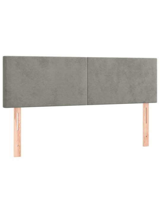 Box spring postel s matrací světle šedá 140x190 cm samet