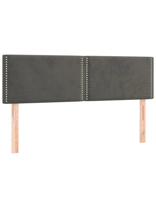 Box spring postel s matrací tmavě šedý 140 x 190 cm samet