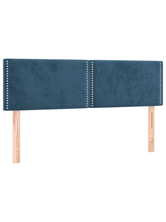 Box spring postel s matrací tmavě modrá 140x190 cm samet
