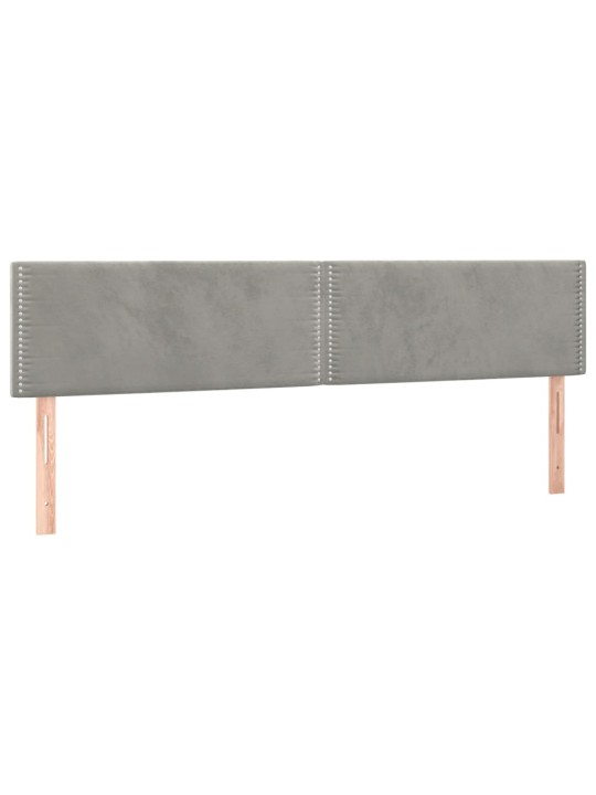 Box spring postel s matrací světle šedá 160x200 cm samet
