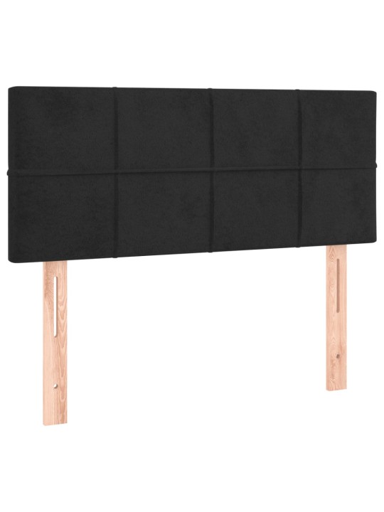 Box spring postel s matrací černá 100x200 cm samet