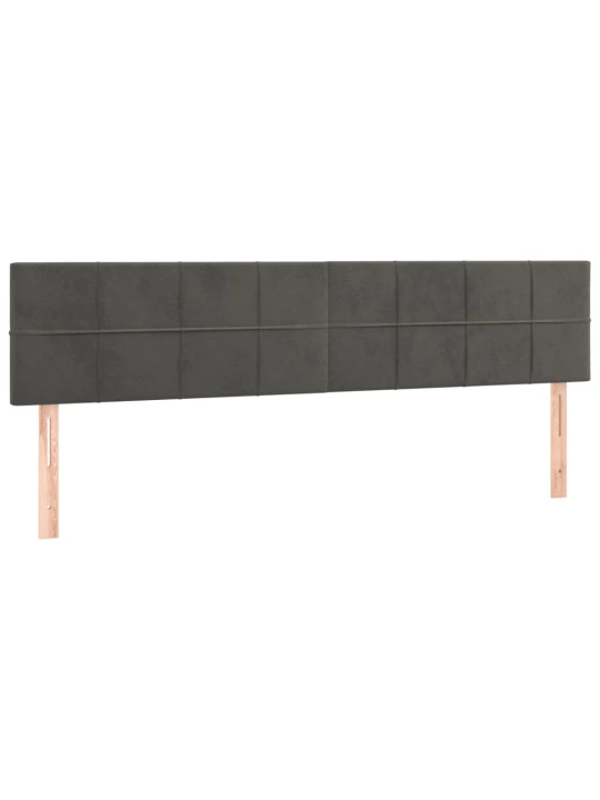 Box spring postel s matrací tmavě šedá 200x200 cm samet