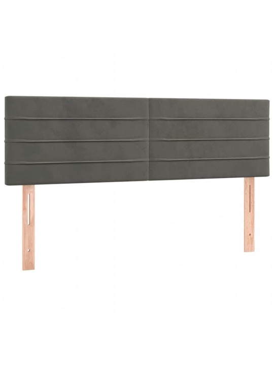 Box spring postel s matrací tmavě šedá 140x200 cm samet