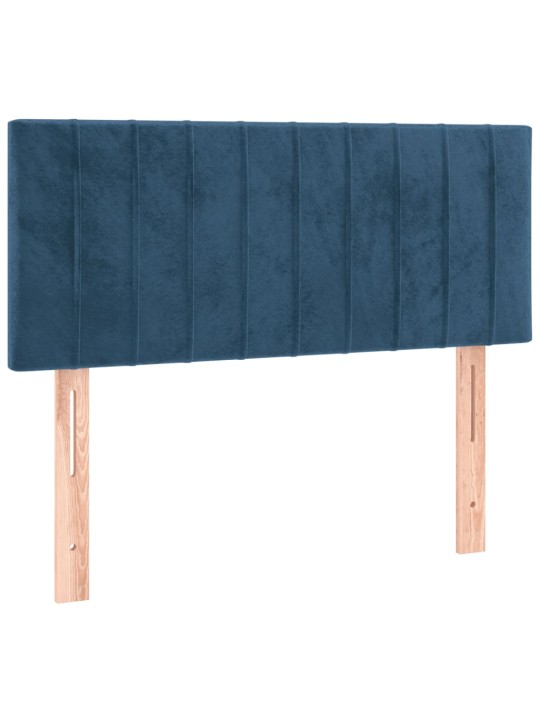 Box spring postel s matrací tmavě modrá 80 x 200 cm samet