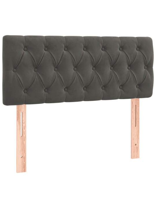 Box spring postel s matrací tmavě šedá 90x200 cm samet