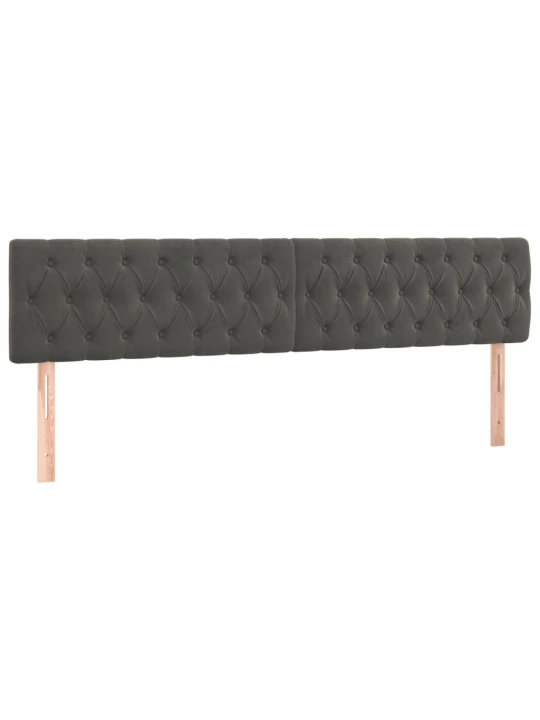 Box spring postel s matrací tmavě šedá 200x200 cm samet