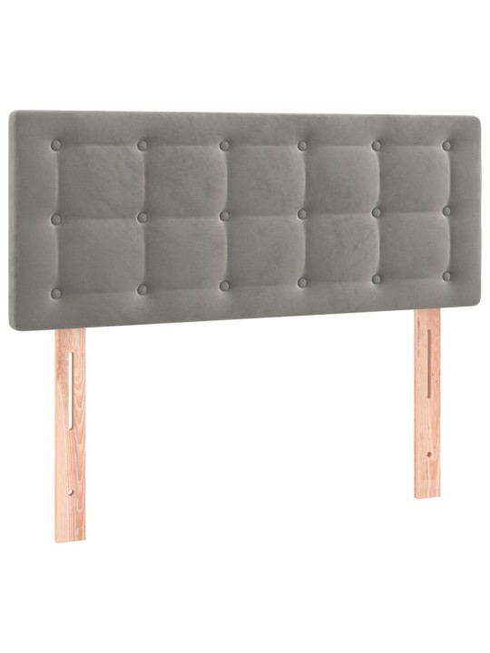 Box spring postel s matrací světle šedá 80 x 200 cm samet